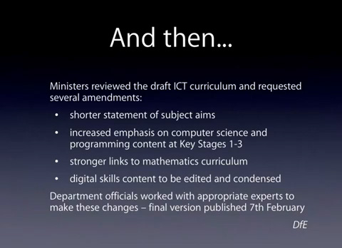 Slide from Miles Berry's presentation