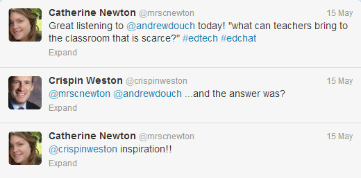 Twitter conversation on inspiration