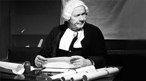 Judge in wig